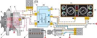 —6. Схема соединений системы генератора Г-222